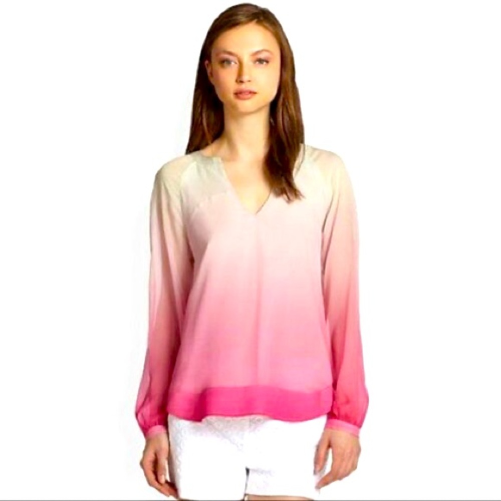 DVF Pink Ombré Silk Top